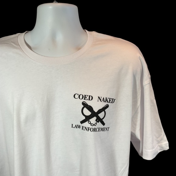 Coed Naked Law Enforcement Graphic Tee Shirt NWOT - Picture 7 of 7